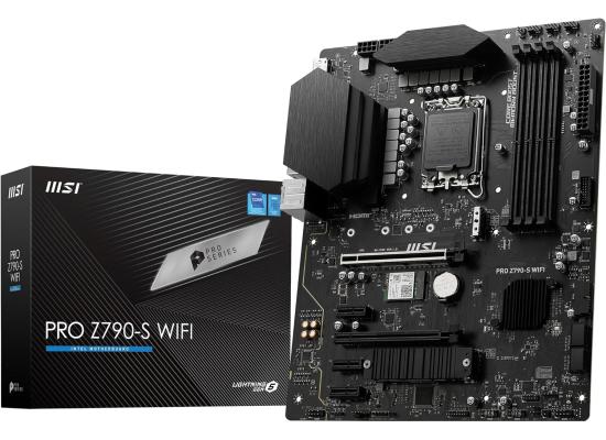 MSI PRO Z790-S WiFi Motherboard (Supports 12th/13th Gen Intel Processors, LGA 1700, DDR5, PCIe 5.0, M.2, 2.5Gbps LAN, USB 3.2 Gen2, Wi-Fi 6E, ATX)